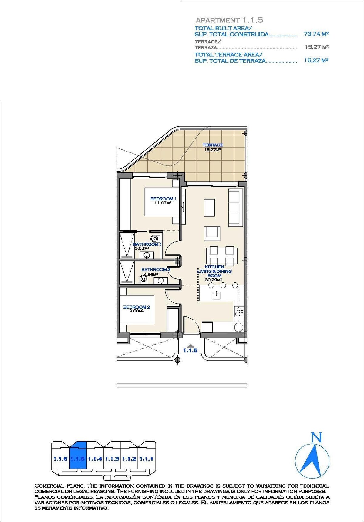 Apartament z 2 sypialniami, 73m² w Los Alcazares, Hiszpania [ID: 0137-N9724]