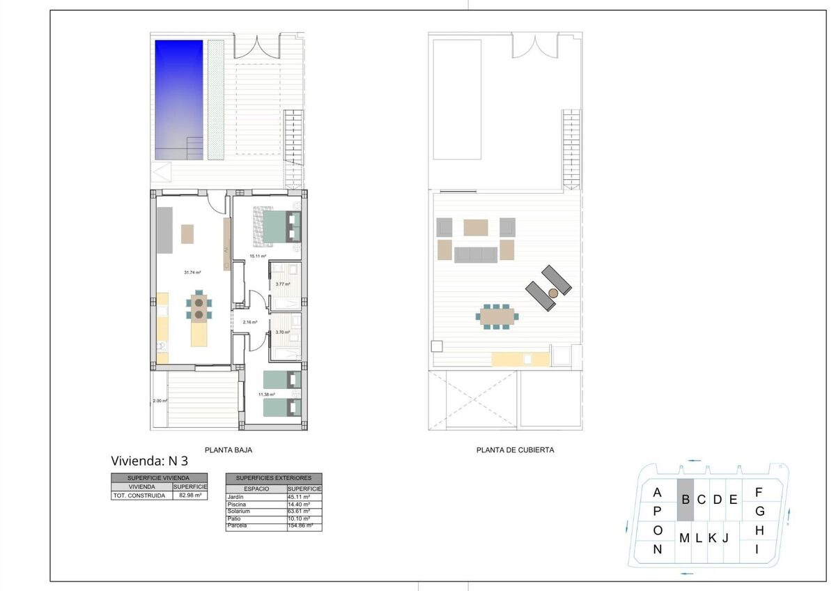 Townhouse with 2 bedrooms, 82m² in Torre Pacheco, Spain [ID: 0137-N9720]