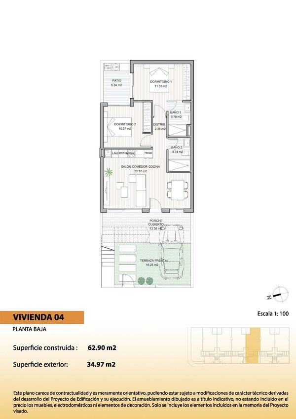 Бунгало в Сан-Педро-дель-Пинатар, Испания, 70м² - изображение 33
