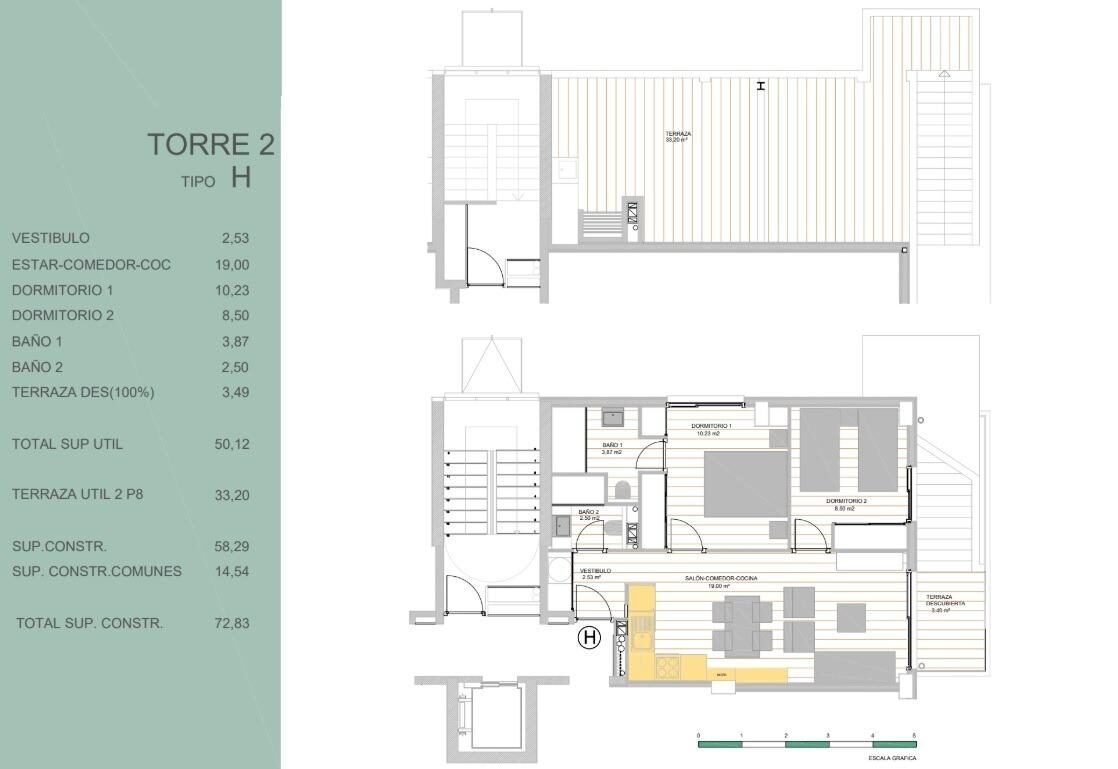 Пентхаус с 2 спальнями, 65м² в Гуардамар-дель-Сегура, Испания [ID: 0137-N9719]