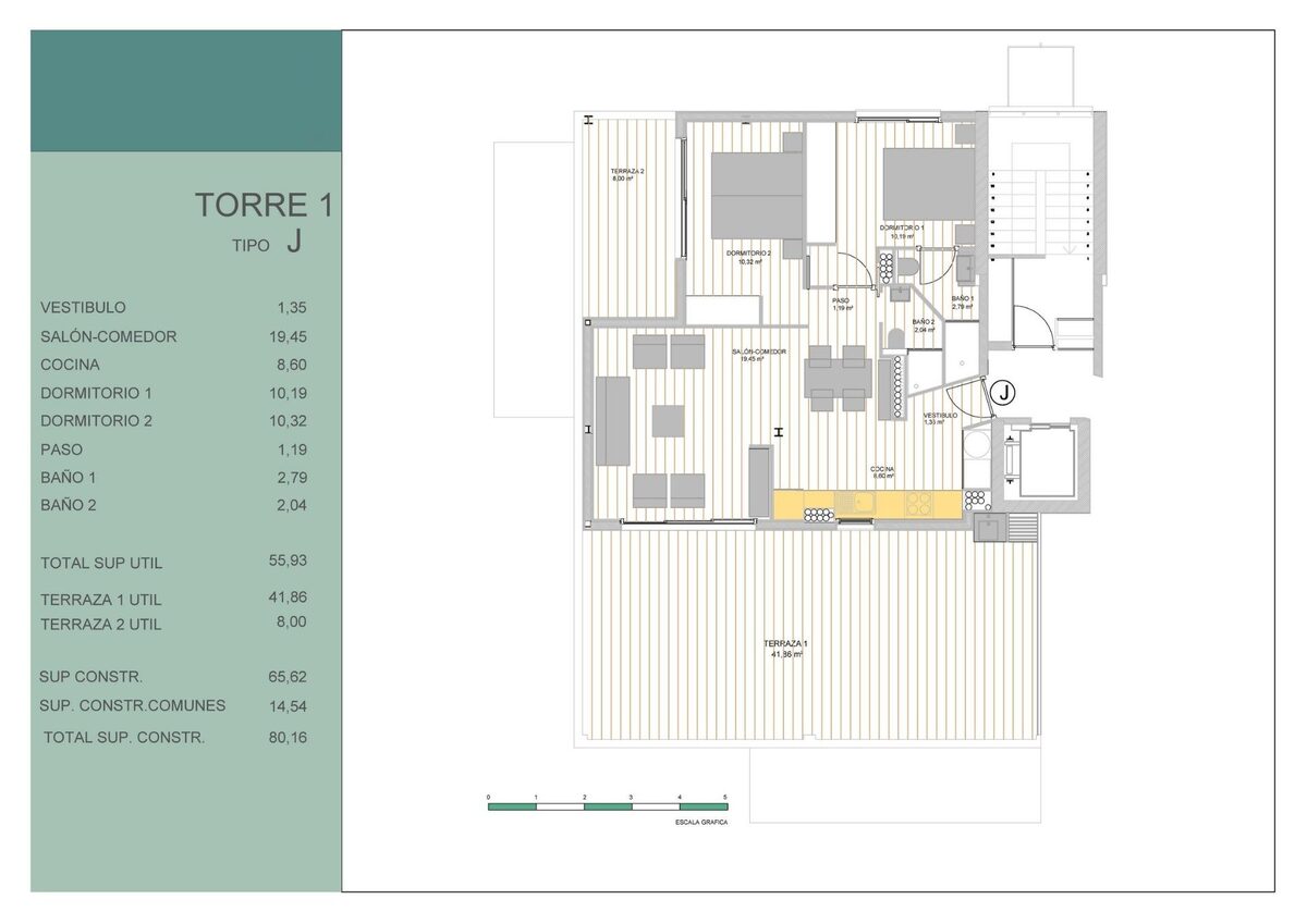 Penthouse z 2 sypialniami, 65m² w Guardamar del Segura, Hiszpania [ID: 0137-N9719]