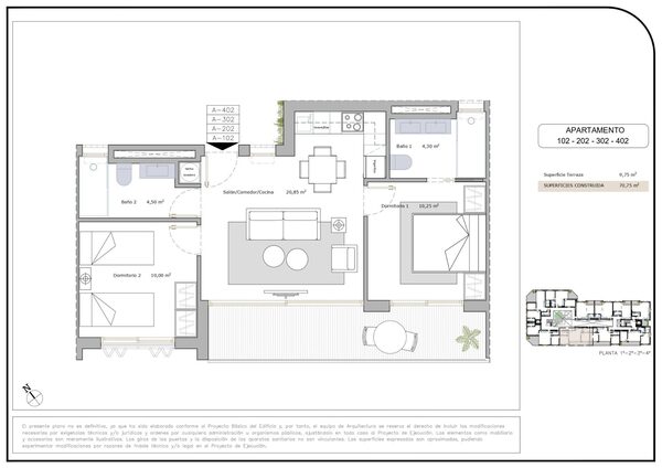 Квартира в Сан-Педро-дель-Пинатар, Испания, 70м² - изображение 13