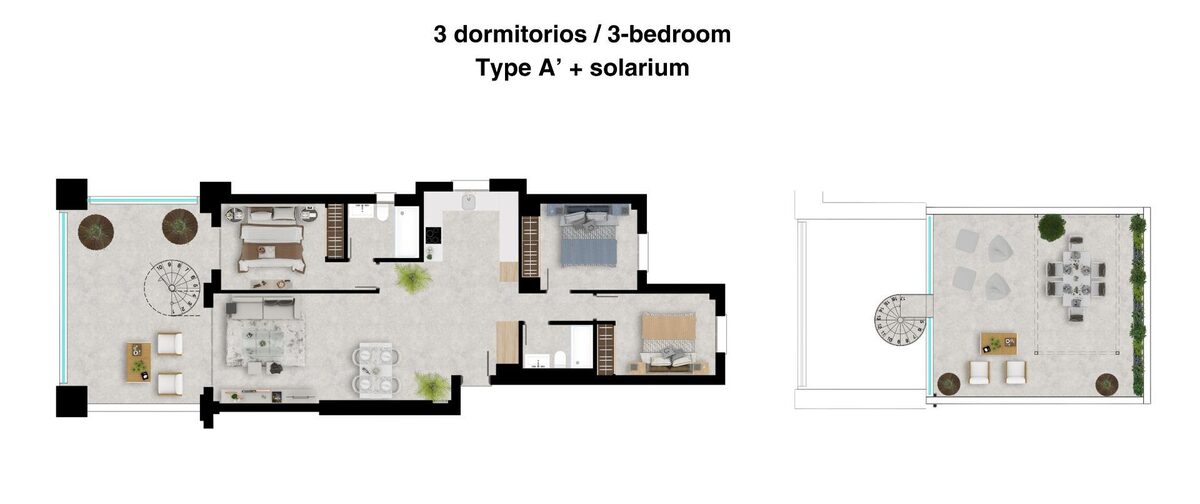 Пентхаус с 3 спальнями, 103м² в Манильва, Испания [ID: 0137-N9748]