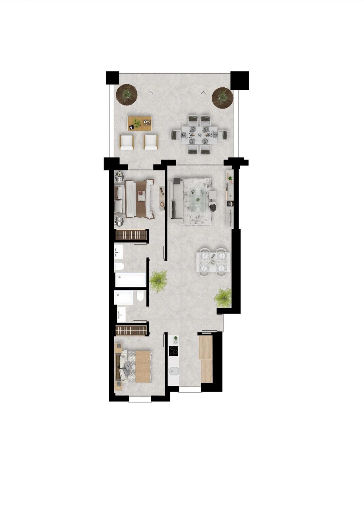 Квартира з 2 спальнями, 82м² в Манільва, Іспанія [ID: 0137-N9743]