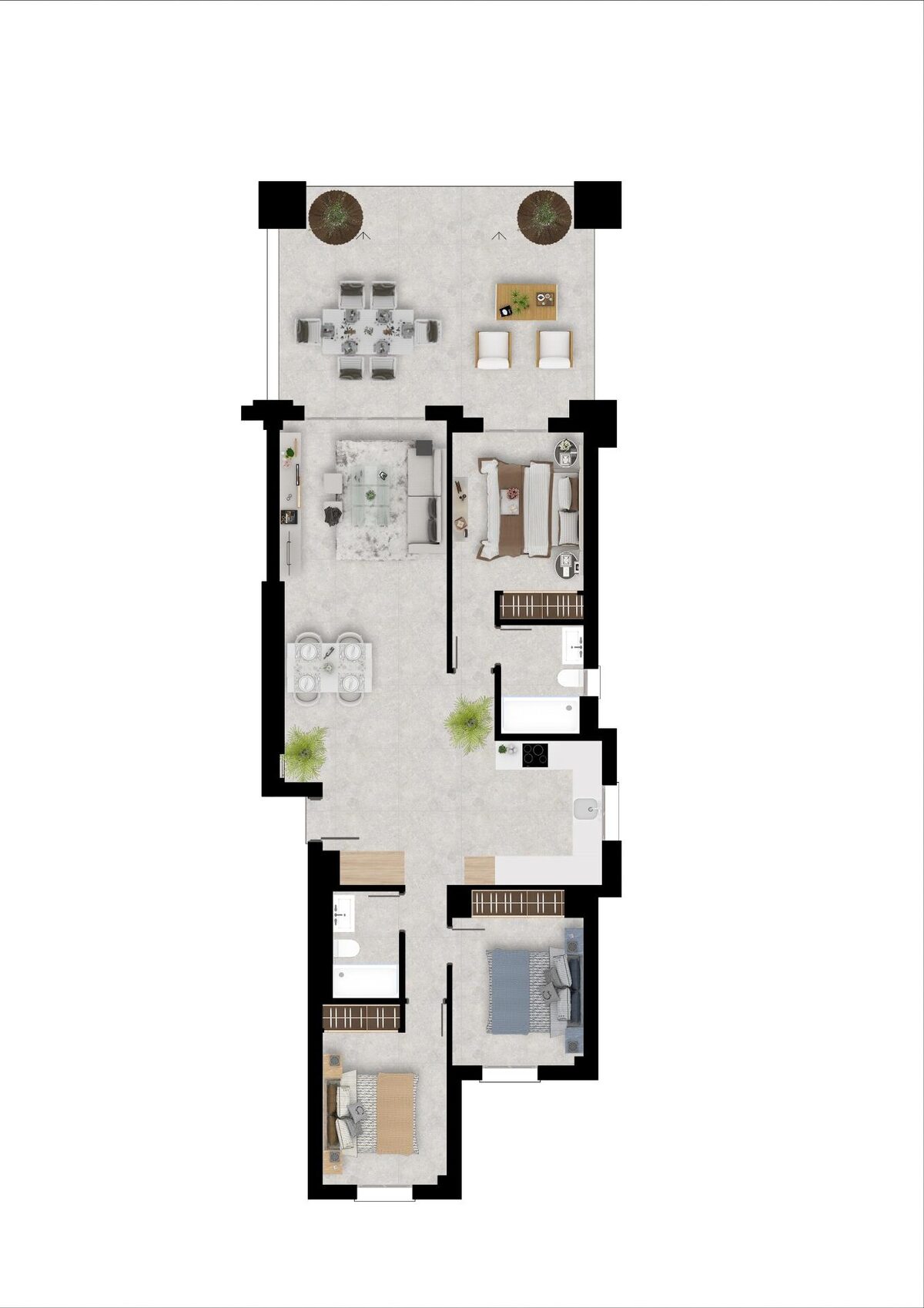 Apartament z 3 sypialniami, 103m² w Manilva, Hiszpania [ID: 0137-N9744]
