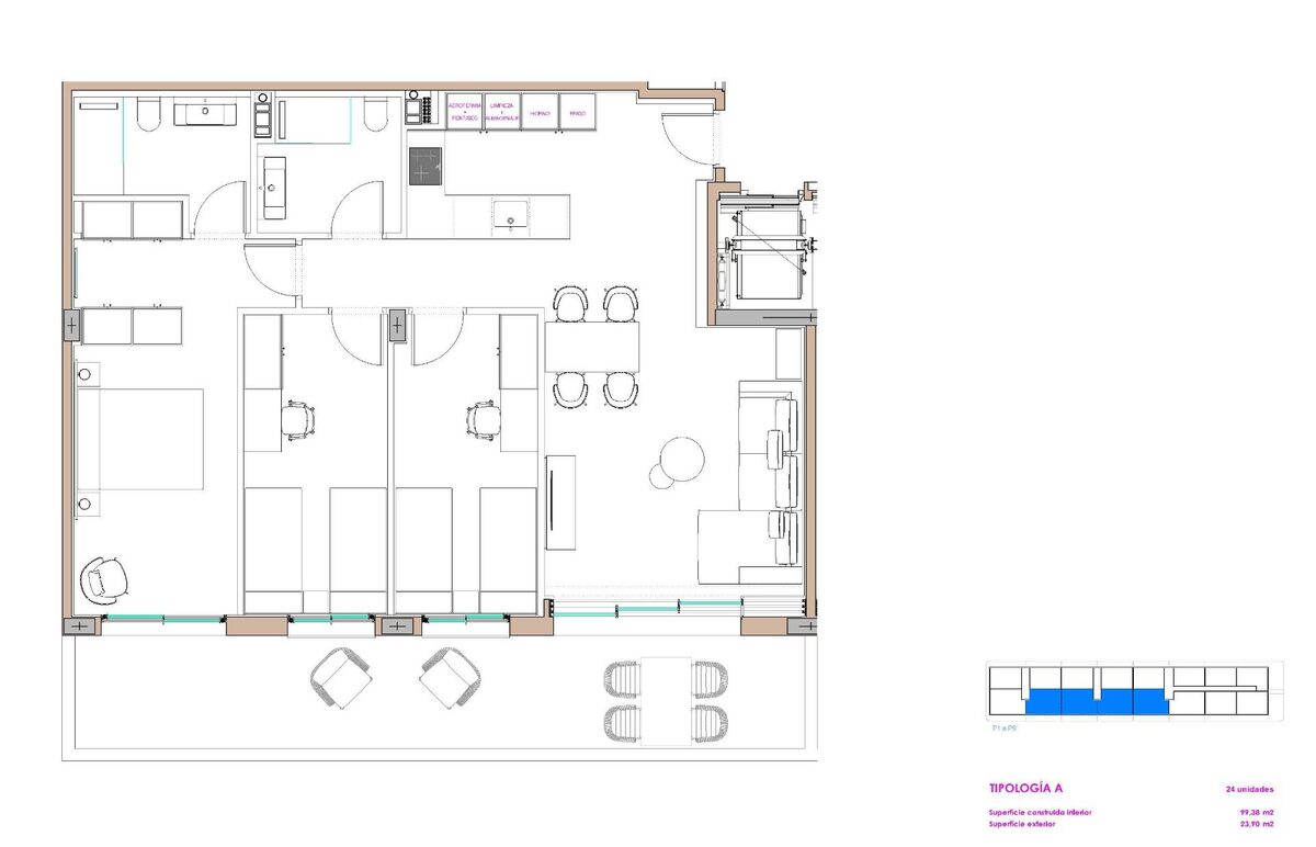 Квартира з 3 спальнями, 99м² в moncofa, Іспанія [ID: 0137-SP1619]
