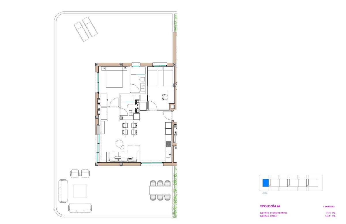 Penthouse with 2 bedrooms, 76m² in moncofa, Spain [ID: 0137-SP1620]