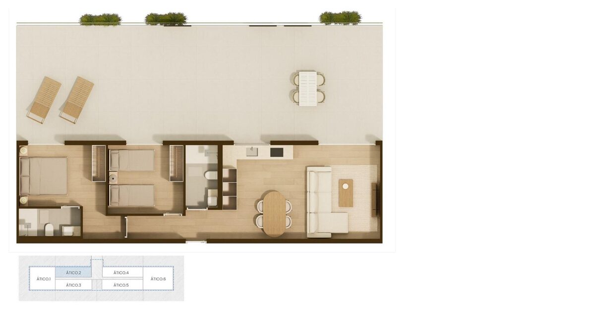 Пентхаус з 2 спальнями, 72м² в moncofa, Іспанія [ID: 0137-SP1601]