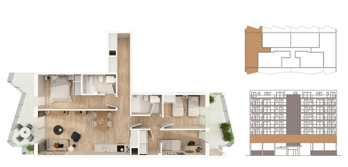Квартира з 3 спальнями, 82м² в moncofa, Іспанія [ID: 0137-SP1597]