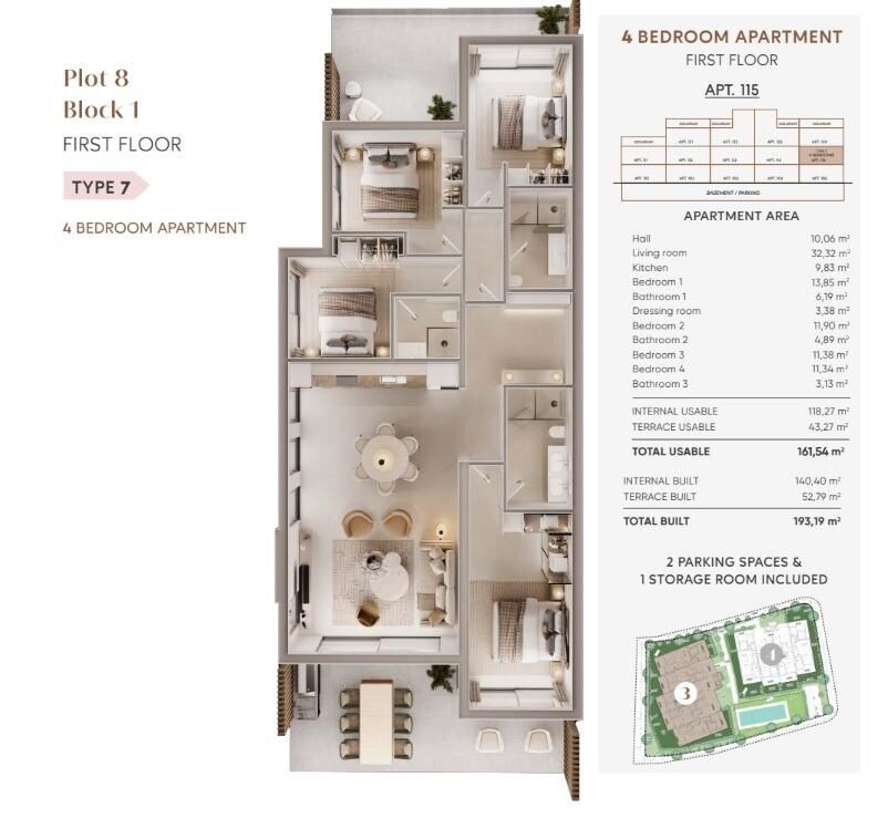 Квартира з 4 спальнями, 193м² в Естепона, Іспанія [ID: 0137-SP1154]