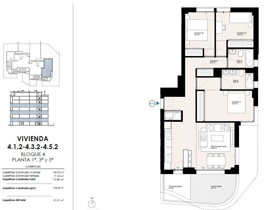 Квартира с 3 спальнями, 118м² в Вильяхойоса, Испания [ID: 0137-N9784]