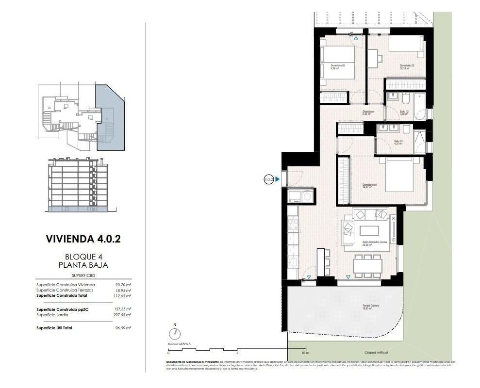 Квартира з 3 спальнями, 127м² в Вільяхойоса, Іспанія [ID: 0137-N9785]