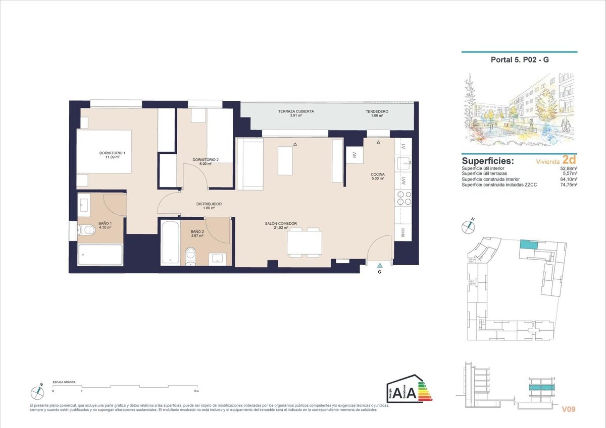 Квартира з 2 спальнями, 74м² в Аліканте, Іспанія [ID: 0137-SP1648]