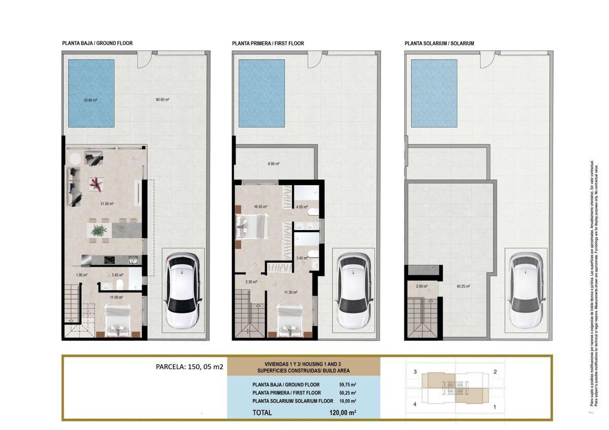 Quad House з 3 спальнями, 120м² в Сан-Хав'єр, Іспанія [ID: 0137-N9768]