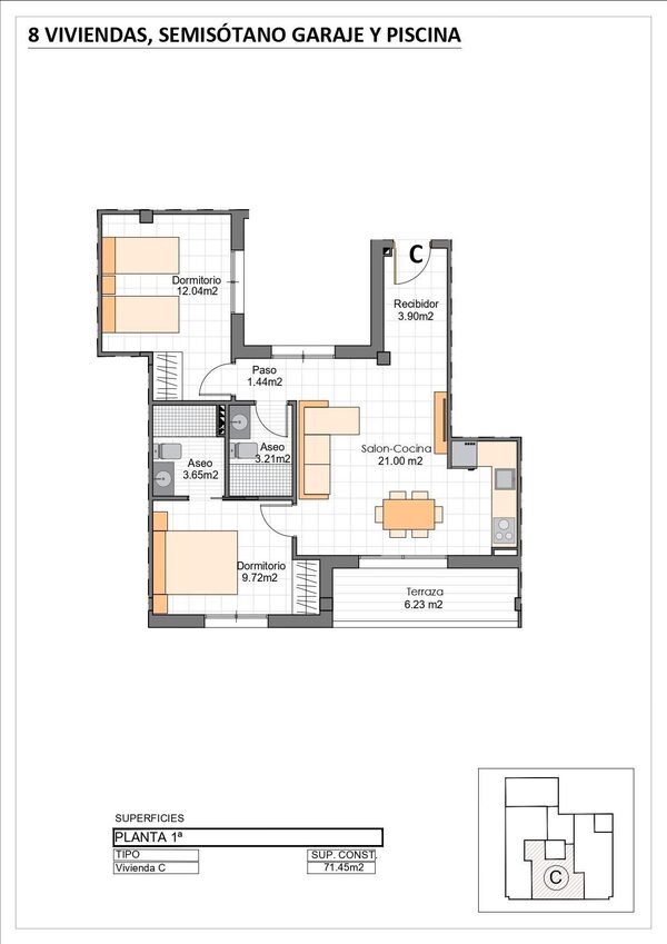 Квартира в Сан-Педро-дель-Пинатар, Испания, 71м² - изображение 8