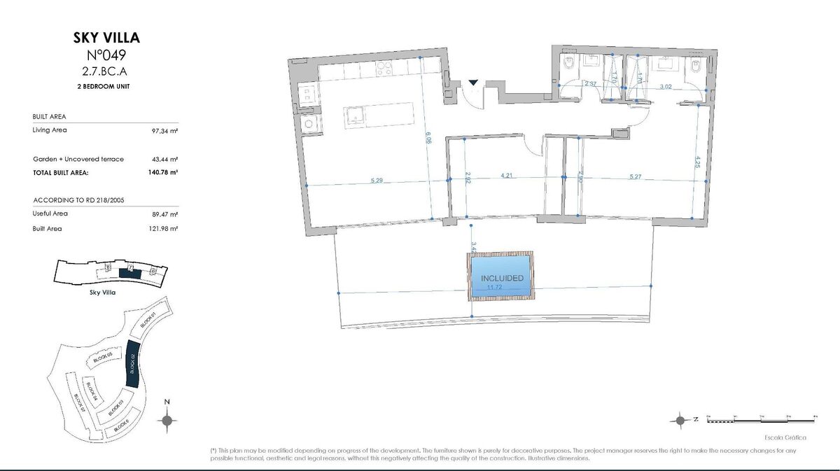Penthouse z 2 sypialniami, 121m² w Fuengirola, Hiszpania [ID: 0137-SP1645]