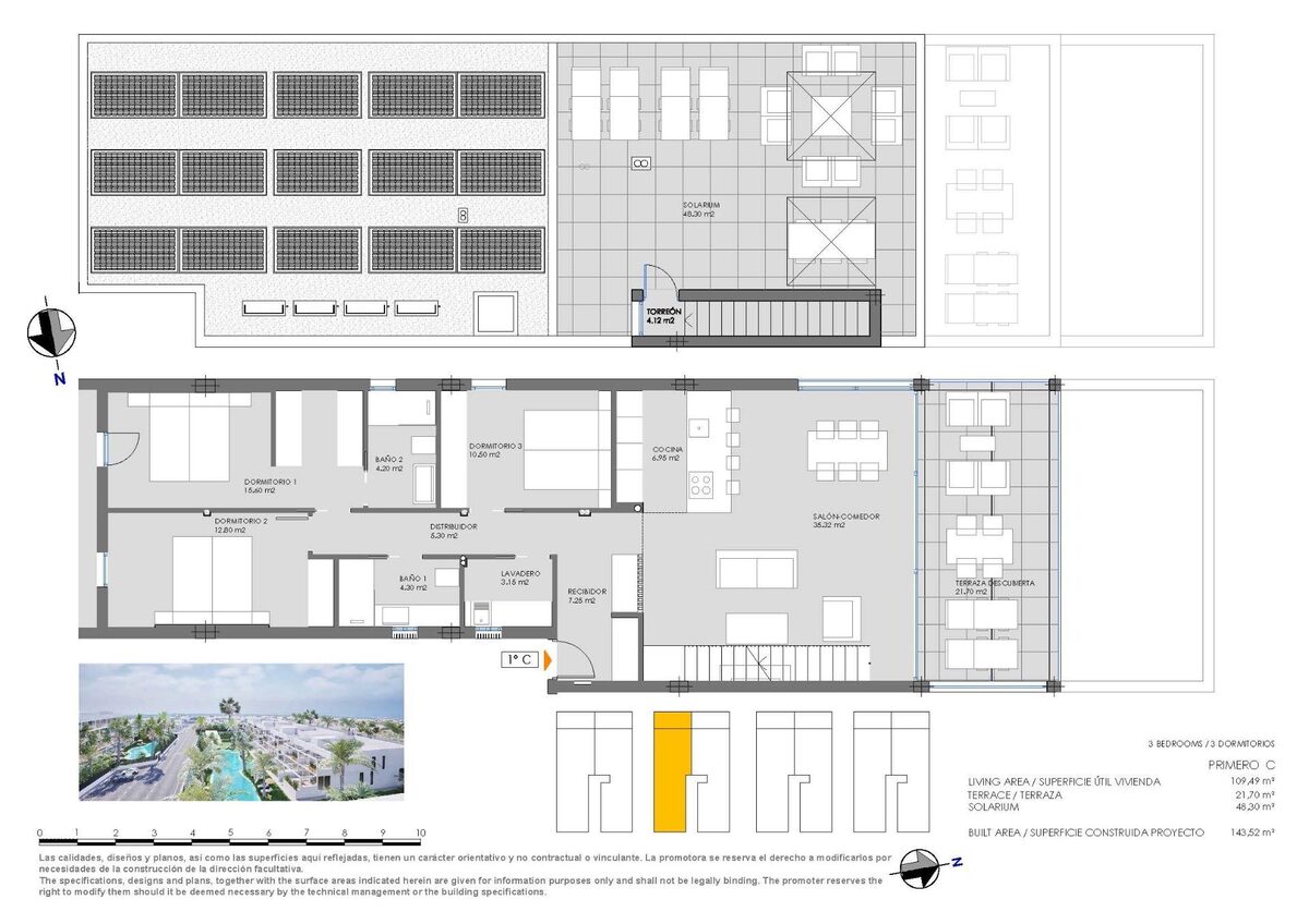 Бунгало з 3 спальнями, 143м² в Картагена, Іспанія [ID: 0137-N9757]