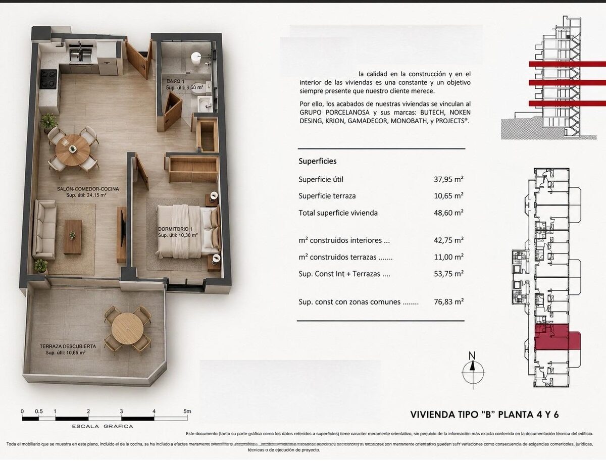 Apartment with 1 bedroom, 42m² in Villajoyosa, Spain [ID: 0137-SP1657]