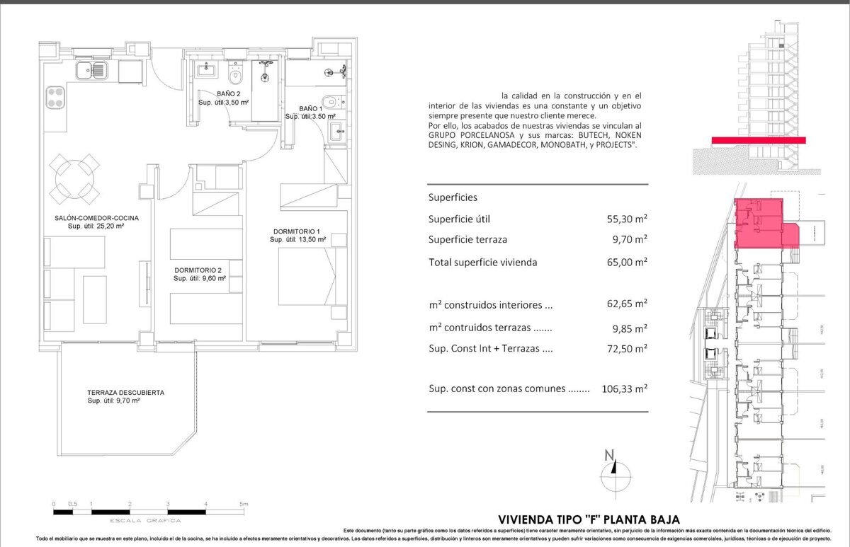 Квартира с 2 спальнями, 62м² в Вильяхойоса, Испания [ID: 0137-SP1656]