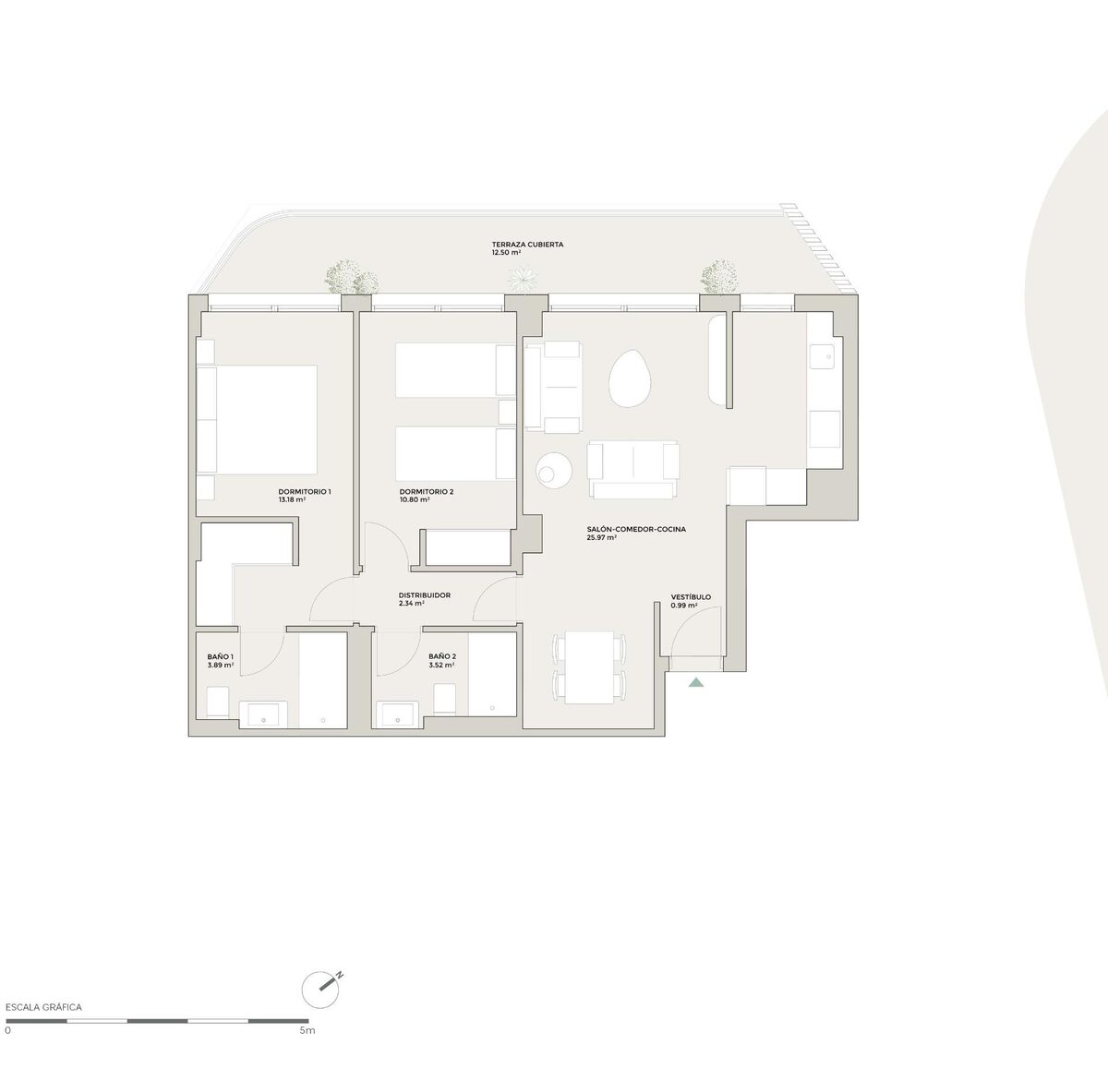 Квартира с 2 спальнями, 100м² в Торремолинос, Испания [ID: 0137-SP1674]