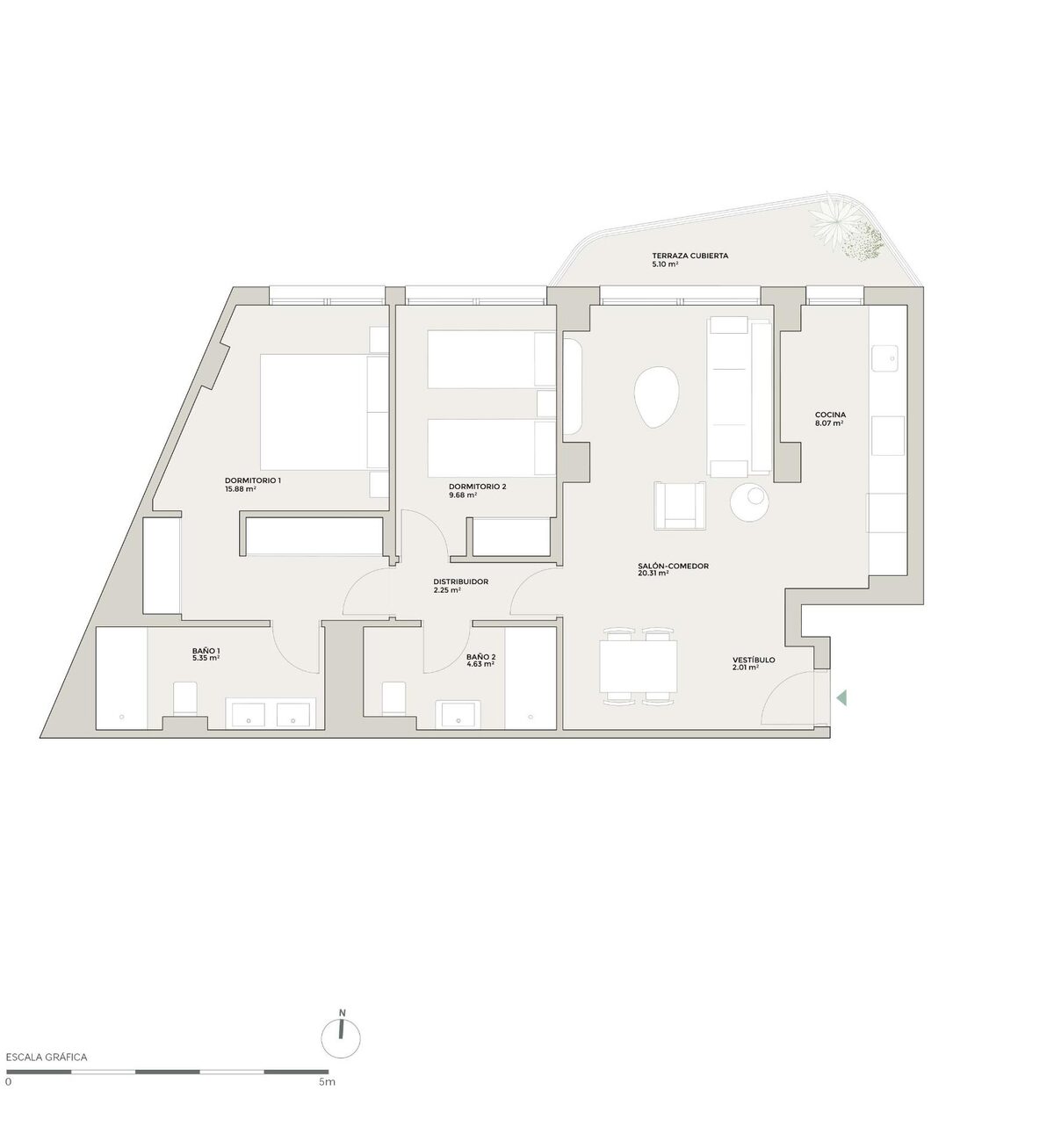Квартира с 2 спальнями, 100м² в Торремолинос, Испания [ID: 0137-SP1674]