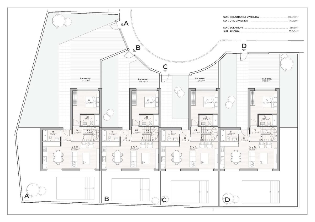 Townhouse with 3 bedrooms, 136m² in Mazarron, Spain [ID: 0137-N9809]