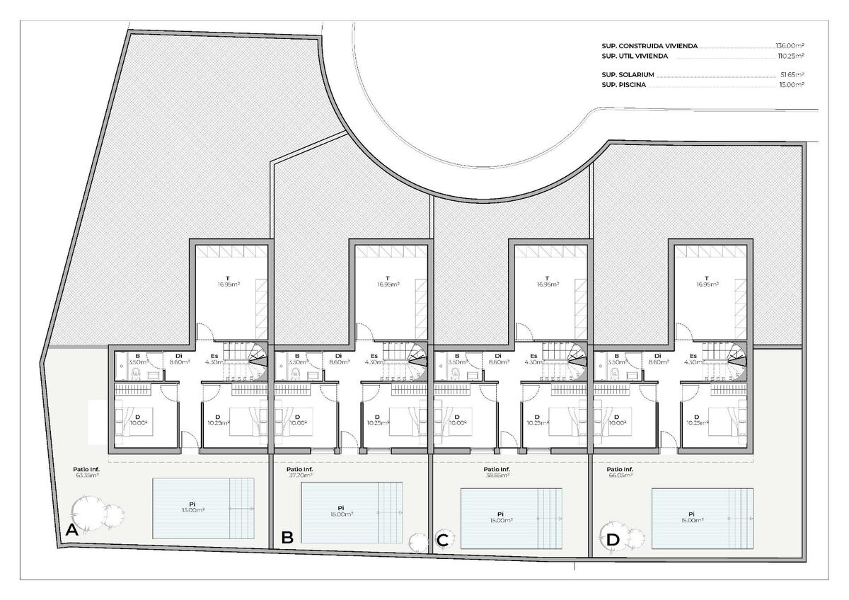 Townhouse with 3 bedrooms, 136m² in Mazarron, Spain [ID: 0137-N9809]