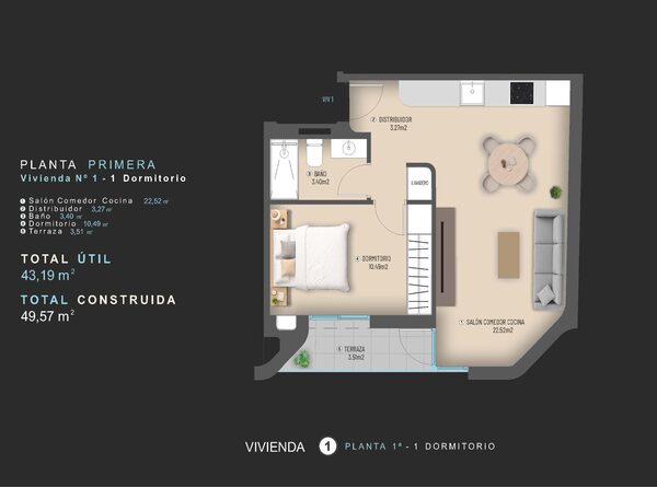 Квартира в Торрев'єха, Іспанія, 49м² - зображення 13