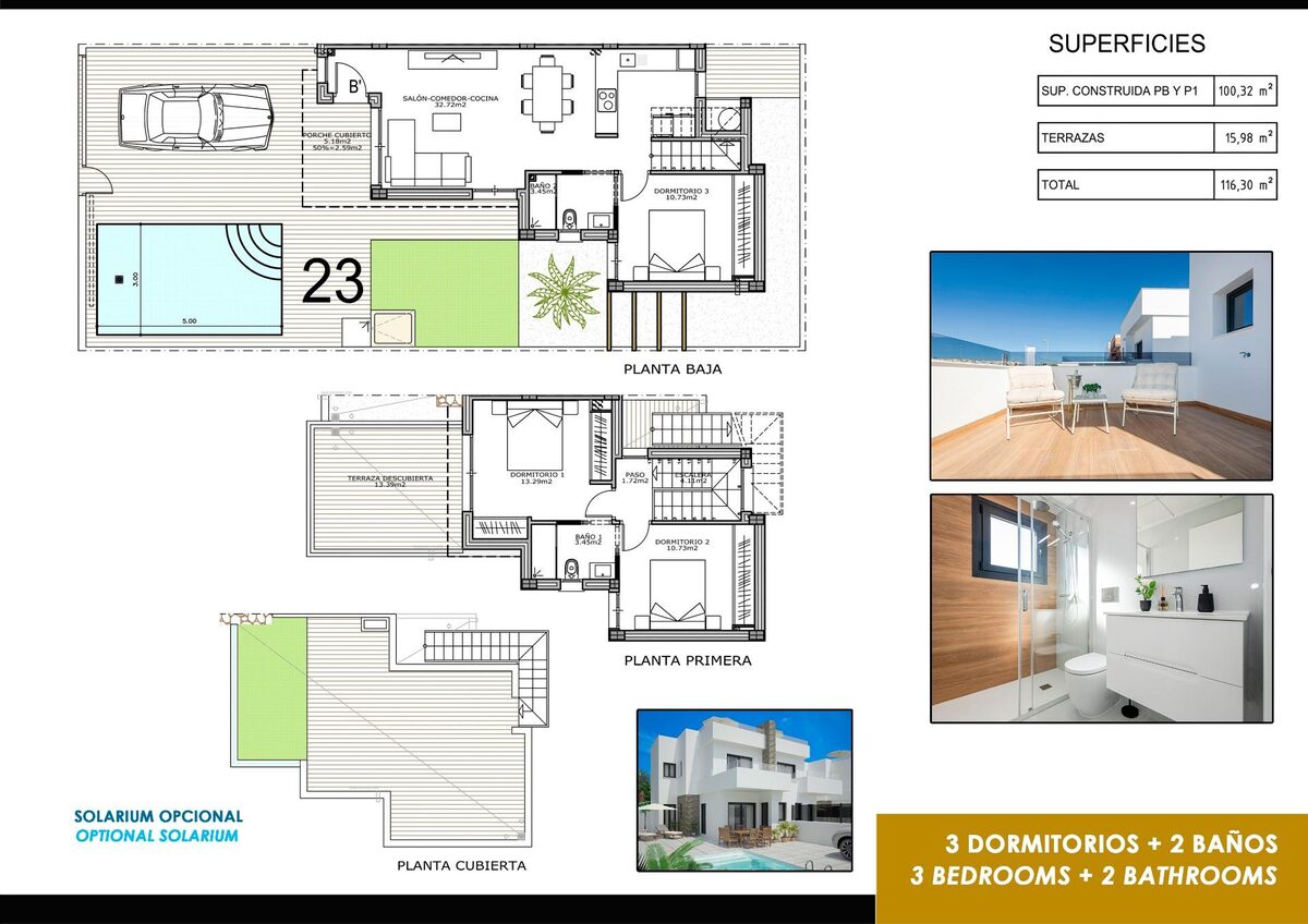 Вілла з 3 спальнями, 100м² в Оріуела, Іспанія [ID: 0137-N9800]