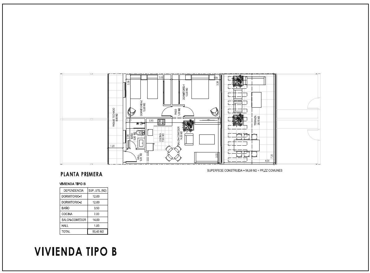 Квартира с 2 спальнями, 55м² в Вера, Испания [ID: 0137-SP1670]