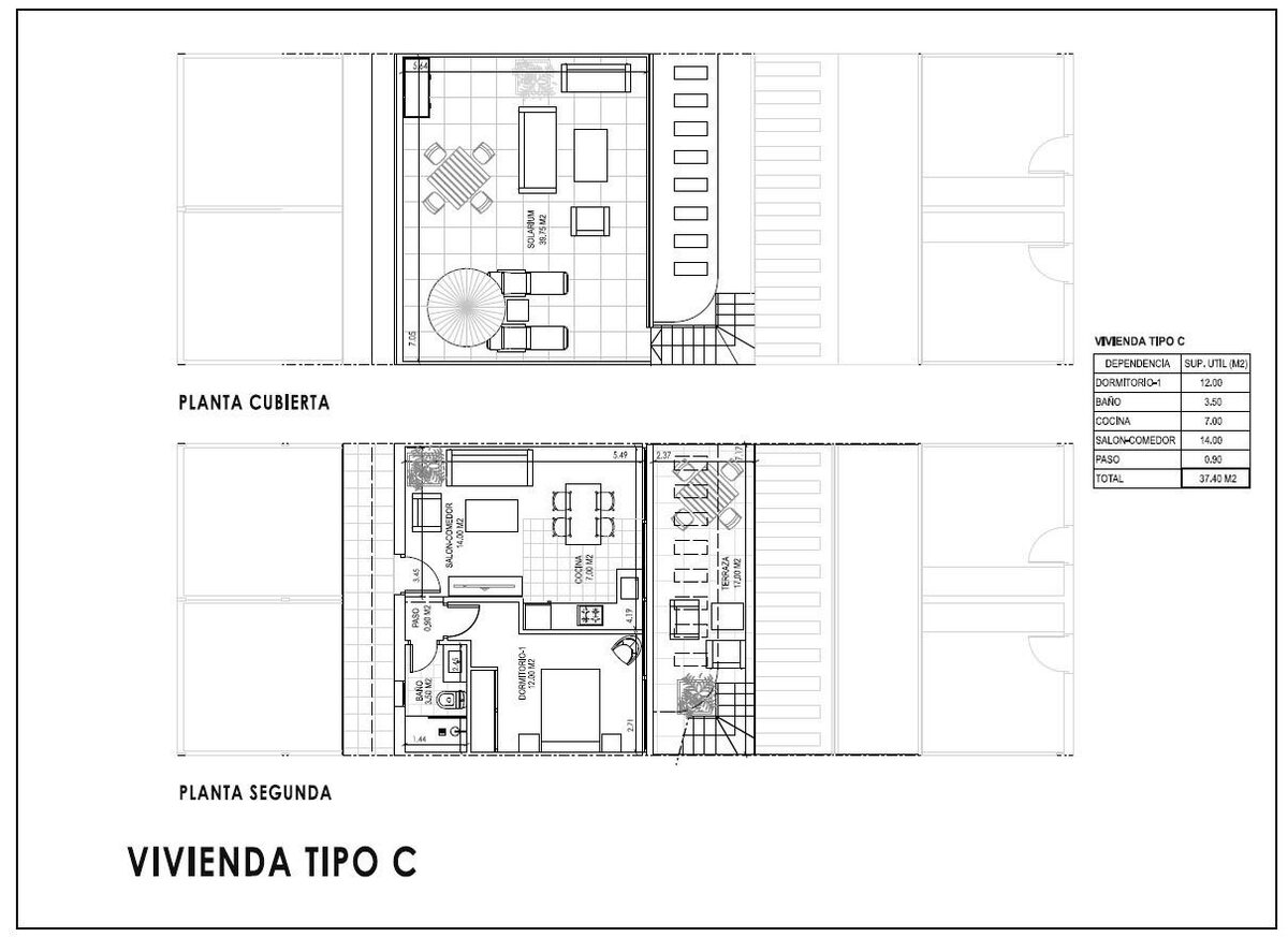 Пентхаус с 1 спальней, 41м² в Вера, Испания [ID: 0137-SP1671]