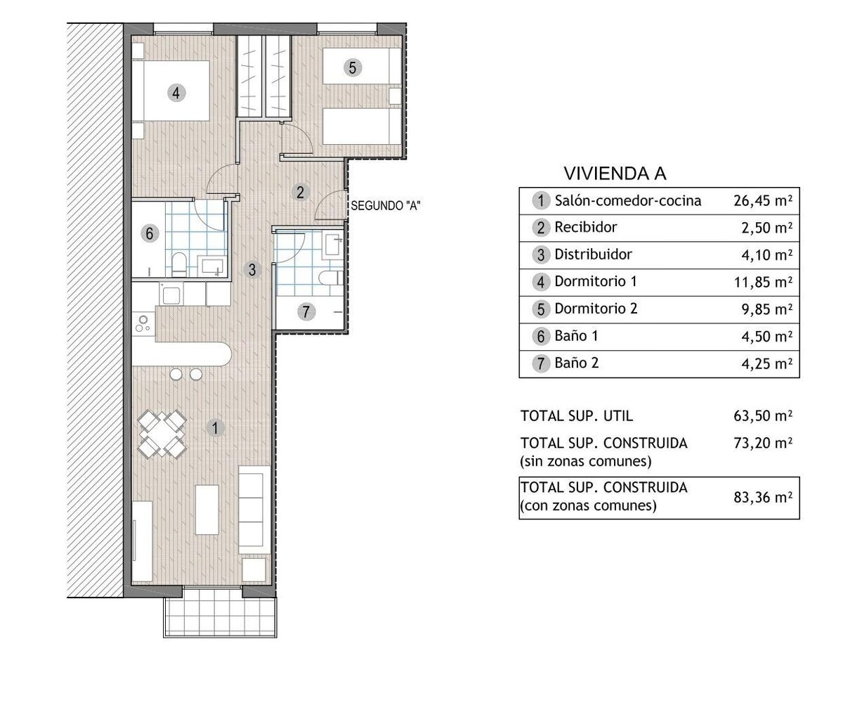 Пентхаус с 2 спальнями, 73м² в Пуэрто-де-Массарон, Испания [ID: 0137-N9830]