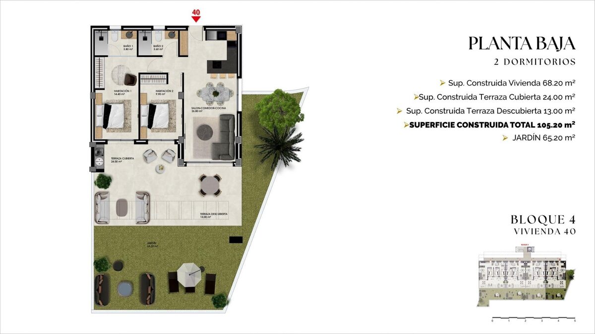 Apartment with 2 bedrooms, 68m² in Finestrat, Spain [ID: 0137-SP1701]