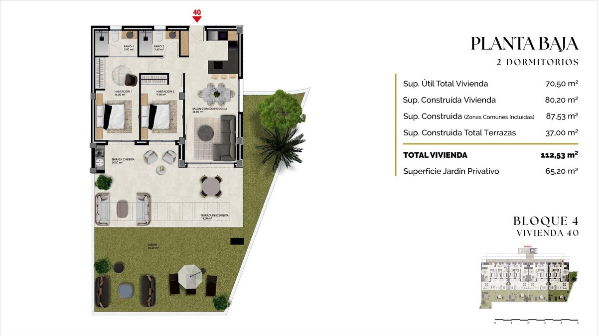 Apartment with 2 bedrooms, 68m² in Finestrat, Spain [ID: 0137-SP1701]