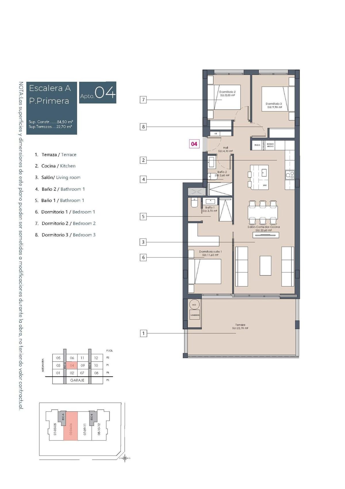 Apartment with 3 bedrooms, 84m² in Benijofar, Spain [ID: 0137-N9837]