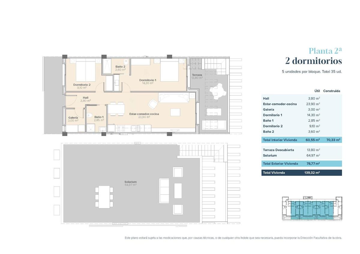 Пентхаус с 2 спальнями, 70м² в Вера, Испания [ID: 0137-SP1699]