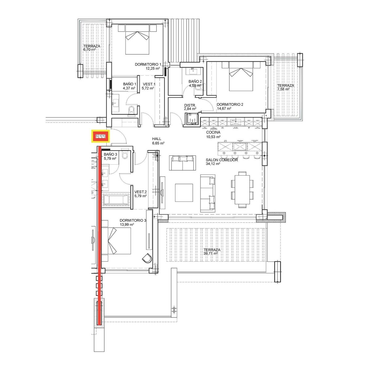 Квартира с 3 спальнями, 149м² в Охен, Испания [ID: 0137-N9871]