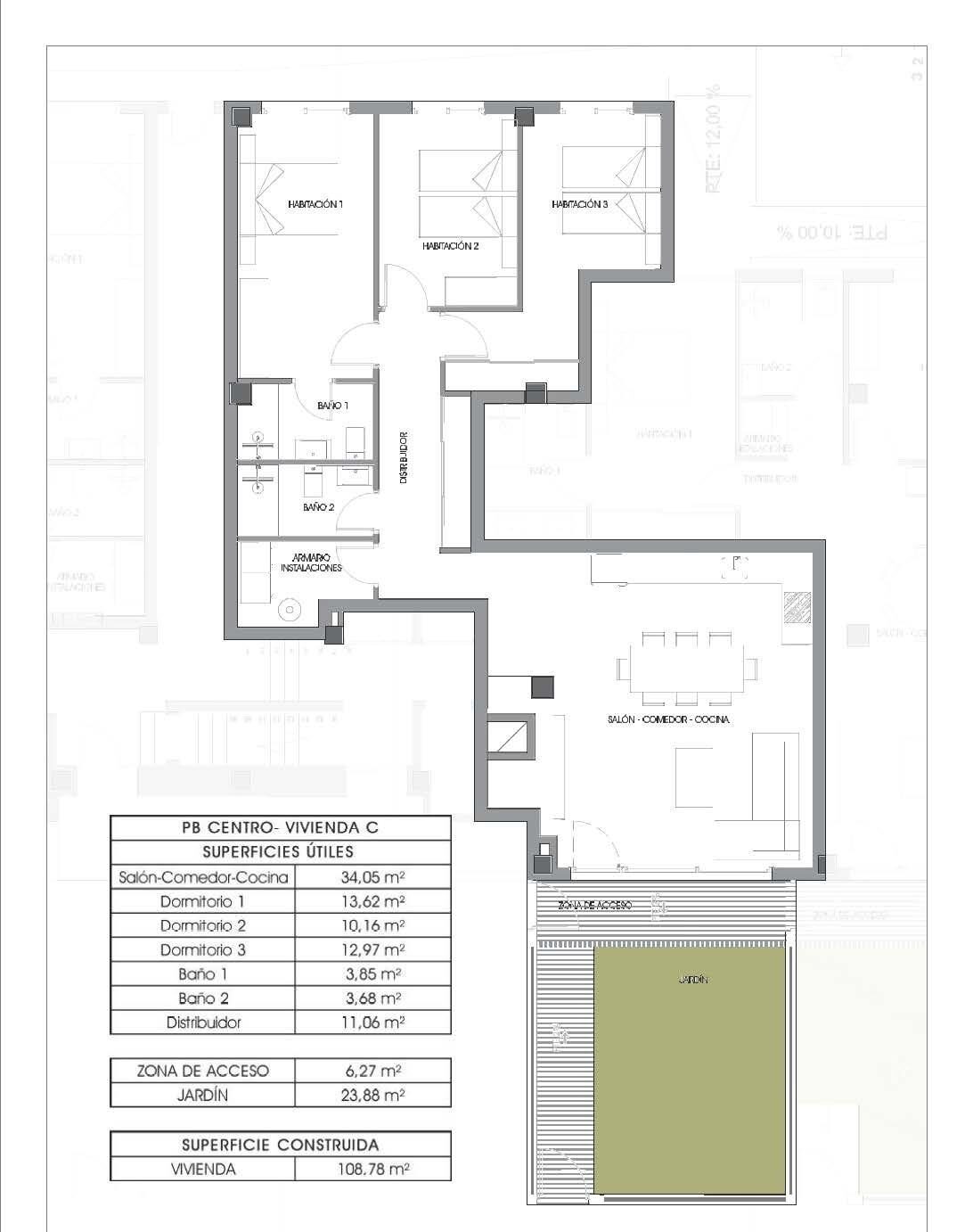 Квартира с 3 спальнями, 110м² в Вильяхойоса, Испания [ID: 0137-N9861]
