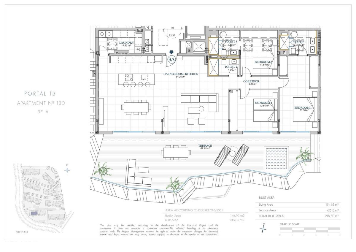 Пентхаус с 3 спальнями, 245м² в Фуэнхирола, Испания [ID: 0137-SP1723]
