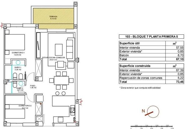 Квартира в Вера, Испания, 73м² - изображение 45
