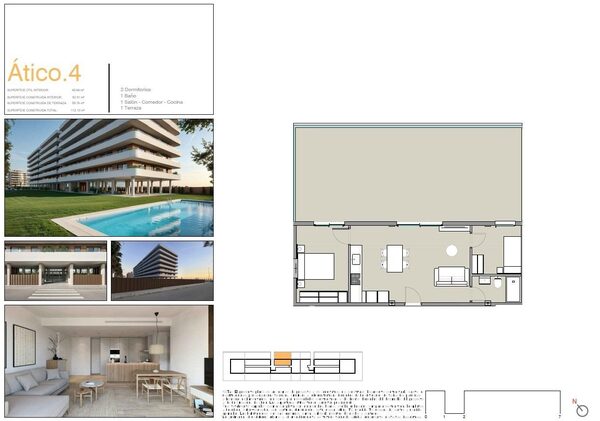 Penthouse w moncofa, Hiszpania, 52m² - obraz 11