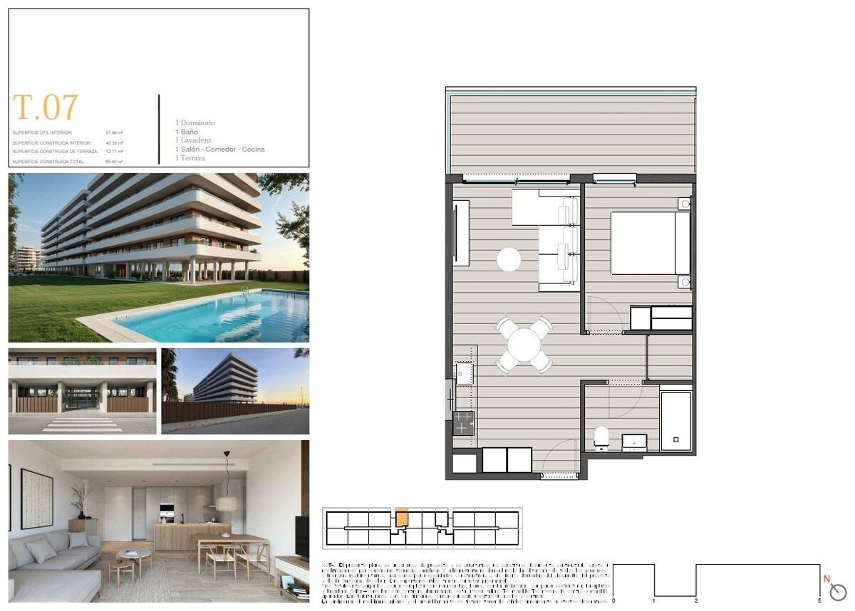 Квартира з 1 спальнею, 43м² в moncofa, Іспанія [ID: 0137-SP1706]