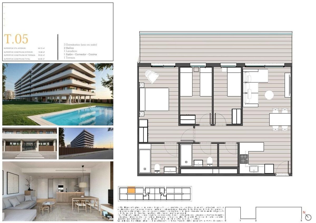 Квартира з 3 спальнями, 74м² в moncofa, Іспанія [ID: 0137-SP1708]
