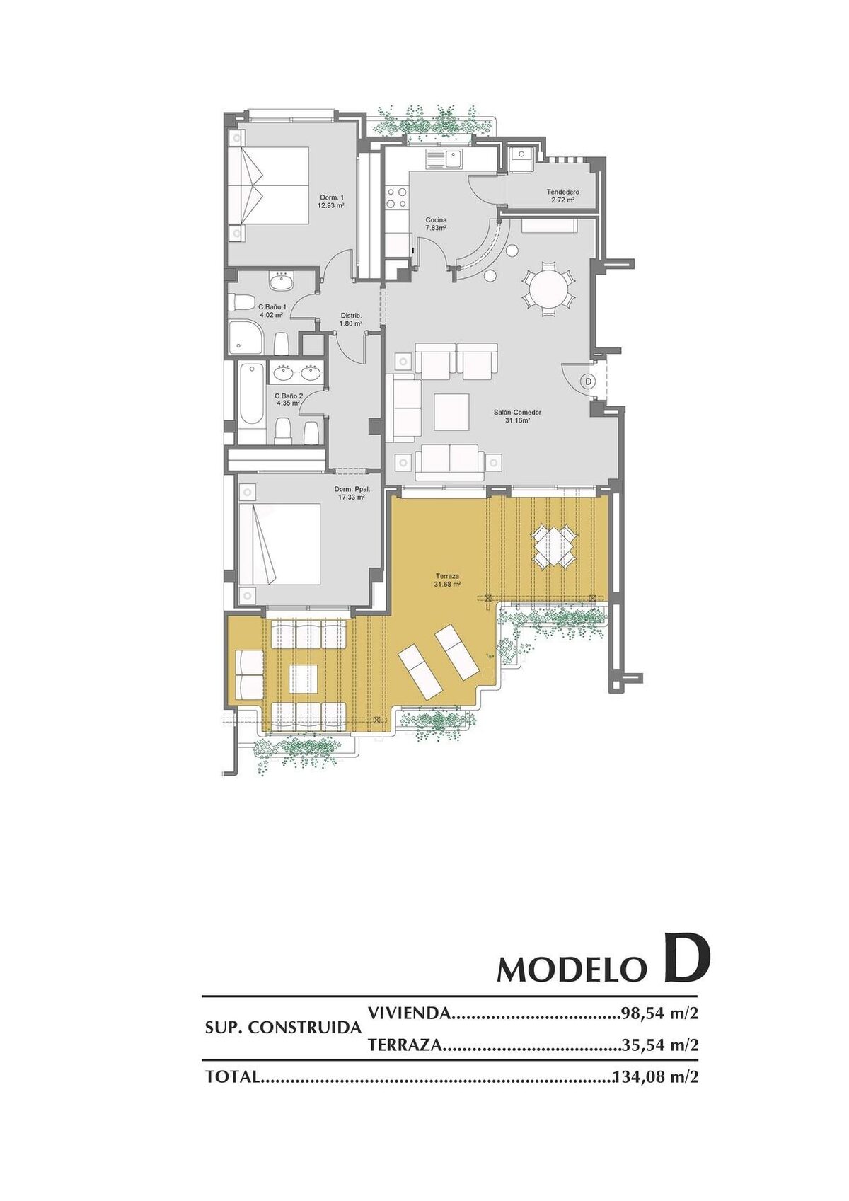 Пентхаус з 2 спальнями, 98м² в Оріуела Коста, Іспанія [ID: 0137-N8538]