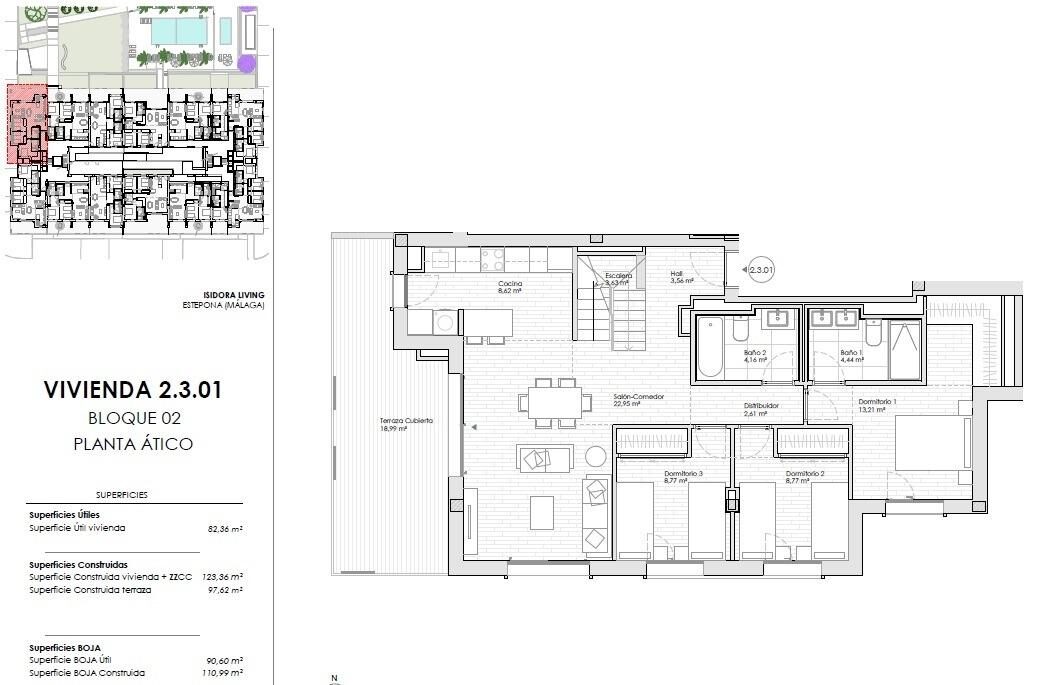 Пентхаус з 2 спальнями, 110м² в Естепона, Іспанія [ID: 0137-N7491]