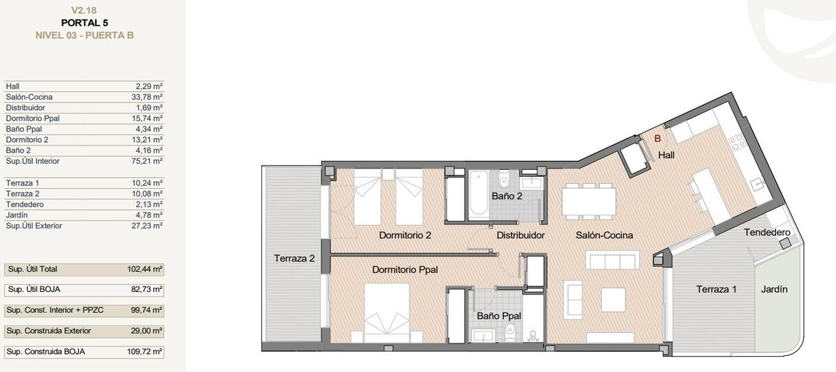 Apartament z 2 sypialniami, 109m² w Estepona, Hiszpania [ID: 0137-N9244]
