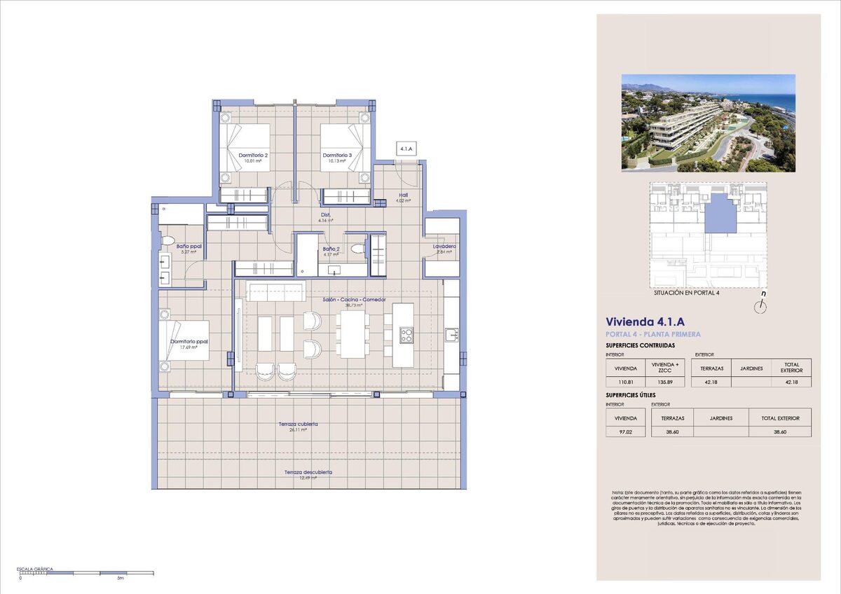 Квартира з 3 спальнями, 110м² в Міхас, Іспанія [ID: 0137-SP1751]