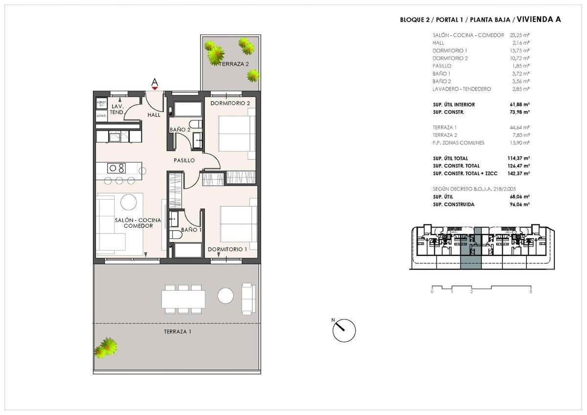 Квартира с 2 спальнями, 96м² в Фуэнхирола, Испания [ID: 0137-SP1742]