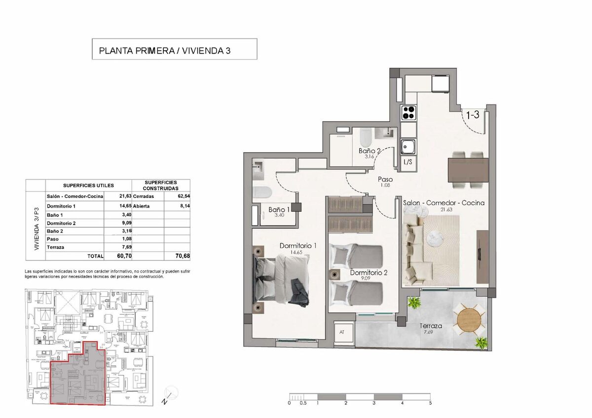 Квартира з 2 спальнями, 70м² в Санта-Пола, Іспанія [ID: 0137-N9894]