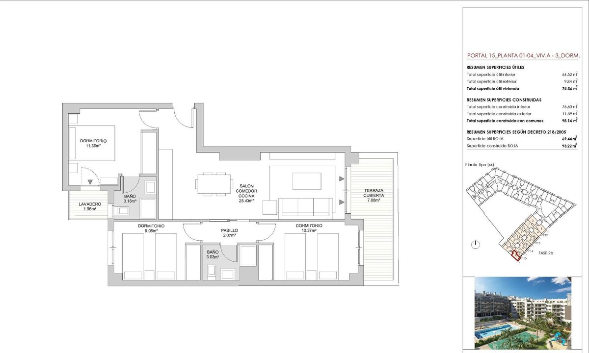 Квартира з 3 спальнями, 93м² в Міхас, Іспанія [ID: 0137-N7942]